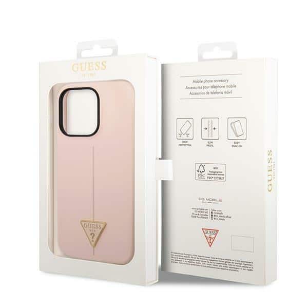 Guess Silicone Triangle - θήκη για Apple iPhone 14 Pro - Ροζ - Image 8