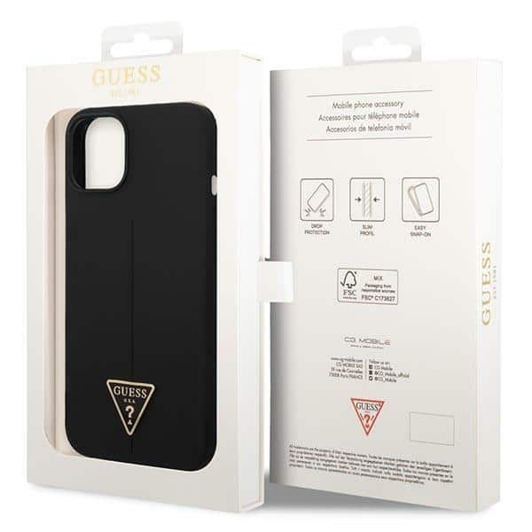 Guess Silicone Triangle - θήκη για Apple iPhone 14 Plus - Μαύρο - Image 8