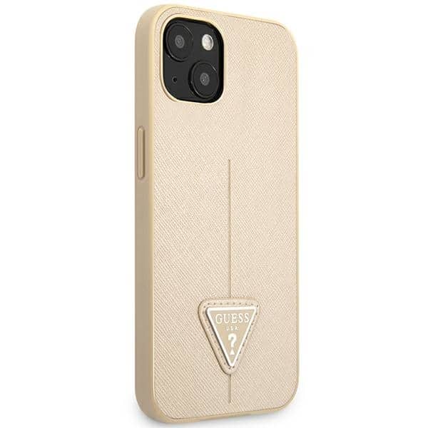 Guess SaffianoTriangle Logo - θήκη για Apple iPhone 14 - Μπεζ - Image 4
