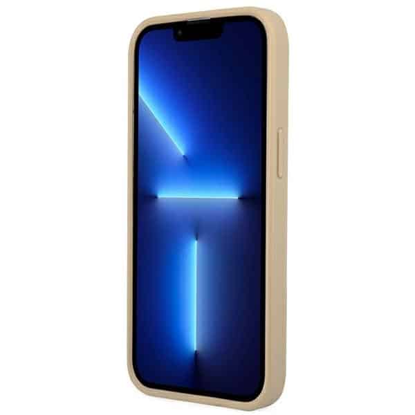 Guess SaffianoTriangle Logo - θήκη για Apple iPhone 14 - Μπεζ - Image 5