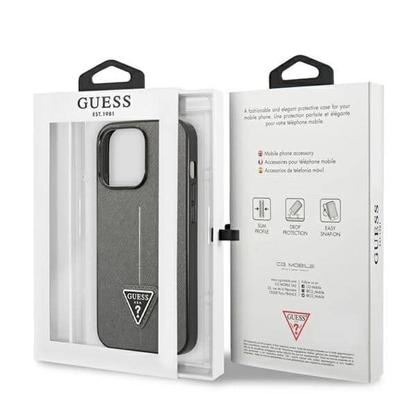 Guess SaffianoTriangle Logo - θήκη για Apple iPhone 14 Pro - Διάφανο - Image 8
