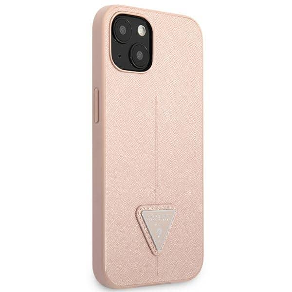 Guess SaffianoTriangle Logo - θήκη για Apple iPhone 14 Plus - Ροζ - Image 4