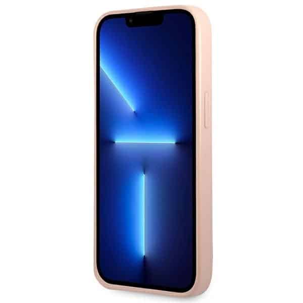 Guess SaffianoTriangle Logo - θήκη για Apple iPhone 14 Plus - Ροζ - Image 5