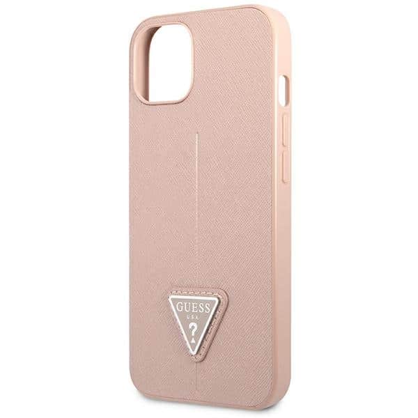 Guess SaffianoTriangle Logo - θήκη για Apple iPhone 14 Plus - Ροζ - Image 6