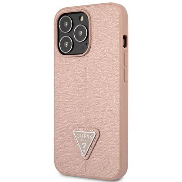 Guess SaffianoTriangle Logo - θήκη για Apple iPhone 14 Pro - Ροζ - Image 2