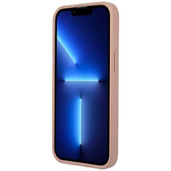 Guess SaffianoTriangle Logo - θήκη για Apple iPhone 14 Pro - Ροζ - Image 5