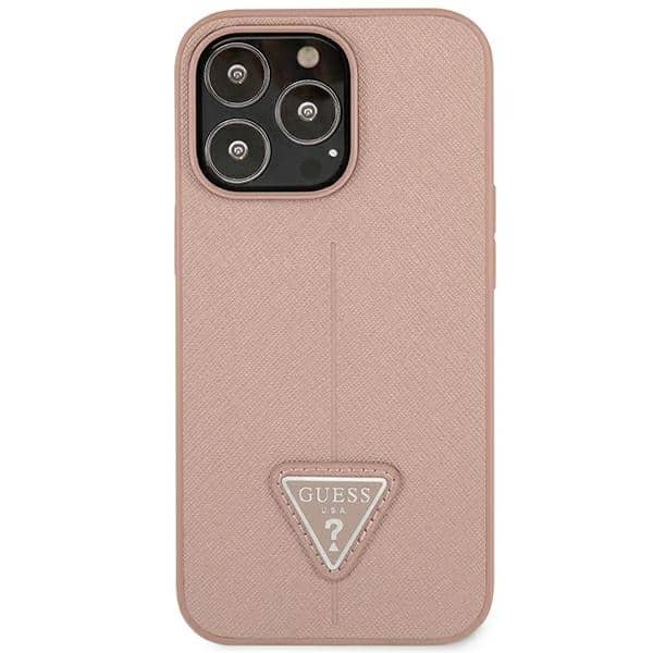 Guess SaffianoTriangle Logo - θήκη για Apple iPhone 14 Pro Max - Ροζ - Image 3