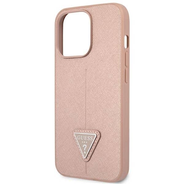 Guess SaffianoTriangle Logo - θήκη για Apple iPhone 14 Pro Max - Ροζ - Image 6