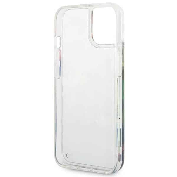 Guess Flower Liquid Glitter - θήκη για Apple iPhone 14 Plus - Μπλε - Image 7