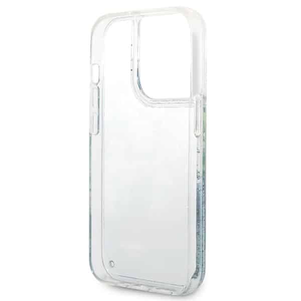 Guess Flower Liquid Glitter - θήκη για Apple iPhone 14 Pro Max - Πράσινο - Image 7