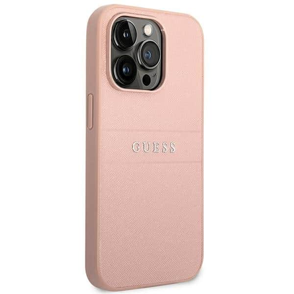 Guess Saffiano Strap - θήκη για Apple iPhone 14 Pro - Ροζ - Image 4