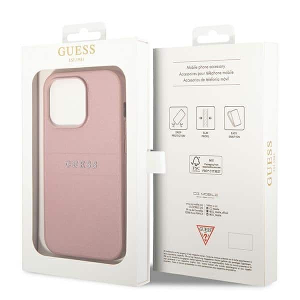 Guess Saffiano Strap - θήκη για Apple iPhone 14 Pro - Ροζ - Image 8