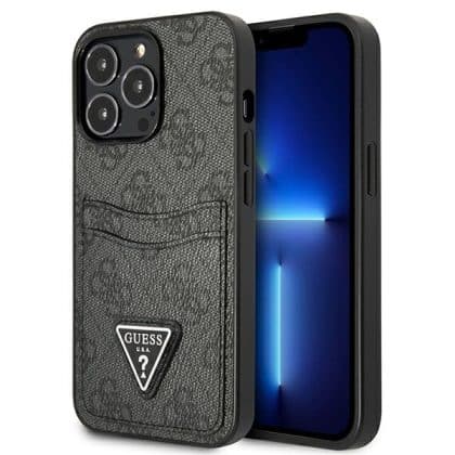 Guess 4G Double Card Triangle Logo - θήκη για Apple iPhone 13 / Pro - Μαύρο