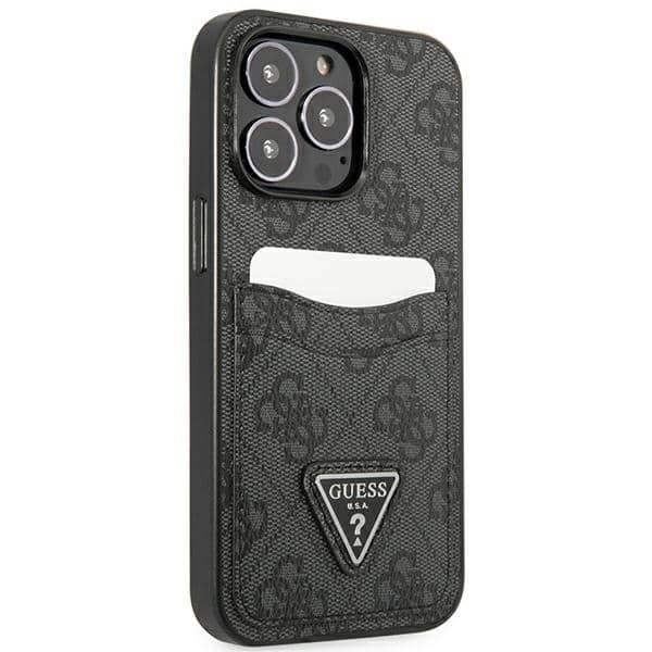 Guess 4G Double Card Triangle Logo - θήκη για Apple iPhone 13 / Pro - Μαύρο - Image 4