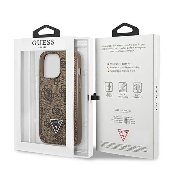 Guess Triangle Logo Cardslot - θήκη για Apple iPhone 13 Pro / - Καφέ - Image 8