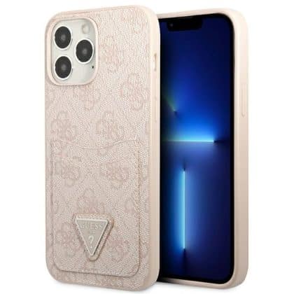 Guess Triangle Logo Cardslot - θήκη για Apple iPhone 13 Pro / - Ροζ