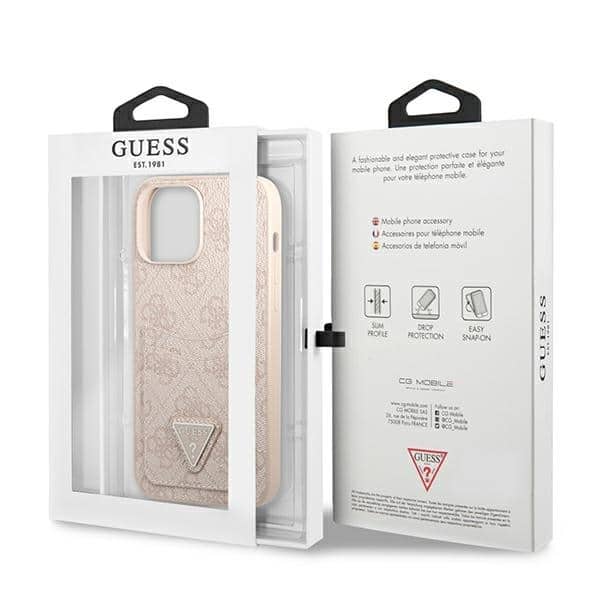 Guess Triangle Logo Cardslot - θήκη για Apple iPhone 13 Pro / - Ροζ - Image 8