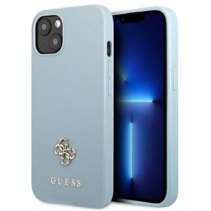 Guess Saffiano 4G Small Metal Logo - θήκη για Apple iPhone 13 mini - Μπλε