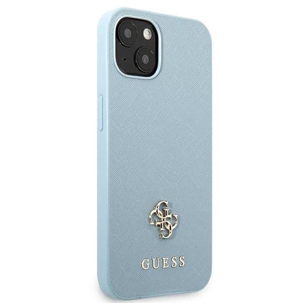 Guess Saffiano 4G Small Metal Logo - θήκη για Apple iPhone 13 mini - Μπλε - Image 4