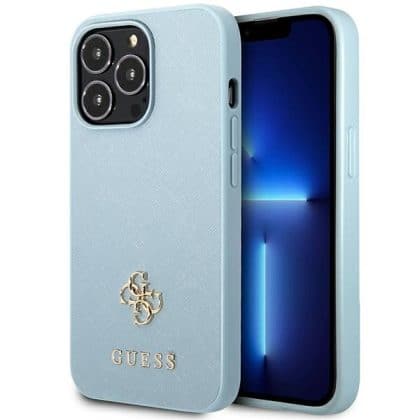 Guess Saffiano 4G Small Metal Logo - θήκη για Apple iPhone 13 Pro Max - Μπλε