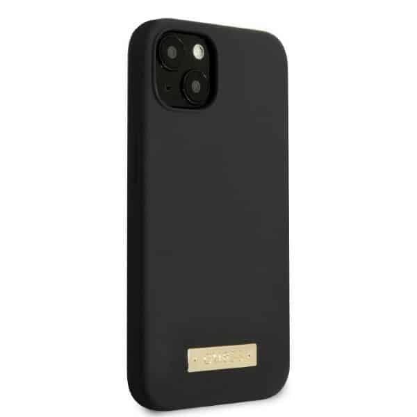 Guess Silicone Logo Plate MagSafe - θήκη για Apple iPhone 13 mini - Μαύρο - Image 4