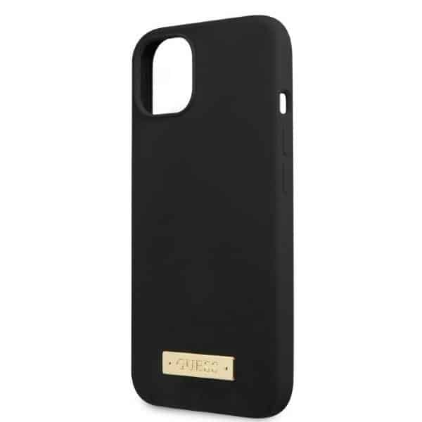 Guess Silicone Logo Plate MagSafe - θήκη για Apple iPhone 13 mini - Μαύρο - Image 6