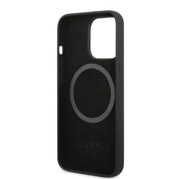 Guess Silicone Logo Plate MagSafe - θήκη για Apple iPhone 13 Pro / - Μαύρο - Image 7