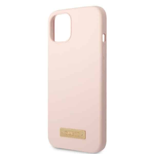 Guess Silicone Logo Plate MagSafe - θήκη για Apple iPhone 13 mini - Ροζ - Image 6