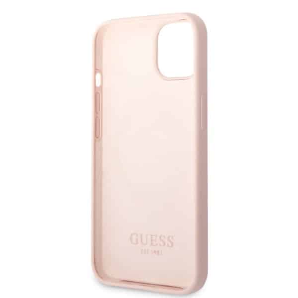 Guess Silicone Logo Plate MagSafe - θήκη για Apple iPhone 13 mini - Ροζ - Image 7