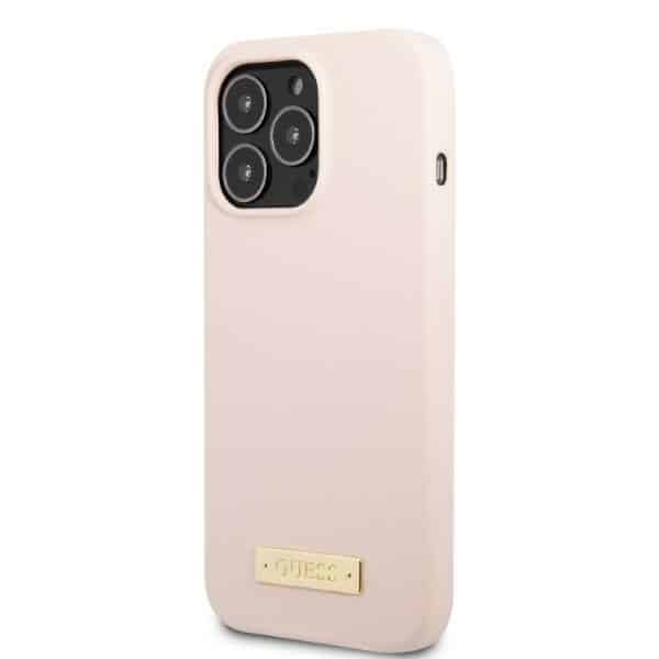 Guess Silicone Logo Plate MagSafe - Apple iPhone 13 Pro Max - Ροζ - Image 2