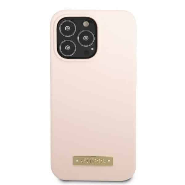 Guess Silicone Logo Plate MagSafe - Apple iPhone 13 Pro Max - Ροζ - Image 3