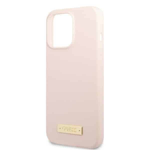 Guess Silicone Logo Plate MagSafe - Apple iPhone 13 Pro Max - Ροζ - Image 6