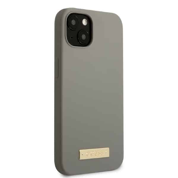 Guess Silicone Logo Plate MagSafe - θήκη για Apple iPhone 13 mini - Γκρι - Image 4