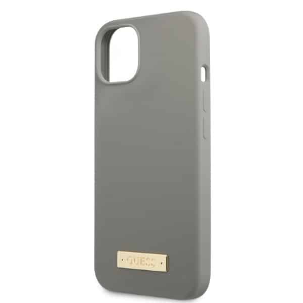 Guess Silicone Logo Plate MagSafe - θήκη για Apple iPhone 13 mini - Γκρι - Image 6