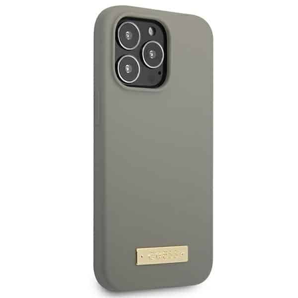 Guess Silicone Logo Plate MagSafe - θήκη για Apple iPhone 13 Pro / - Γκρι - Image 4