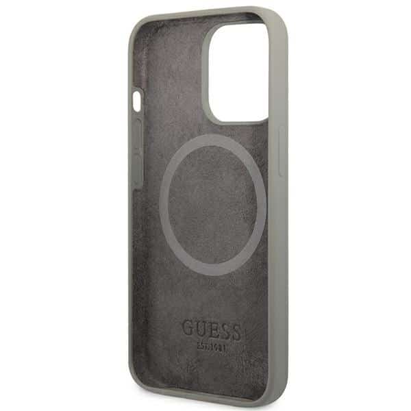 Guess Silicone Logo Plate MagSafe - θήκη για Apple iPhone 13 Pro / - Γκρι - Image 7