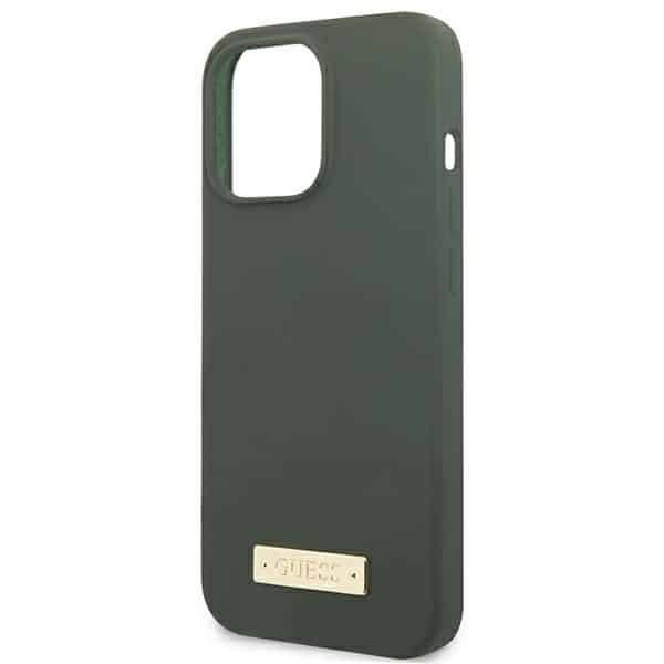 Guess Silicone Logo Plate MagSafe - θήκη για Apple iPhone 13 Pro / - Πράσινο - Image 6
