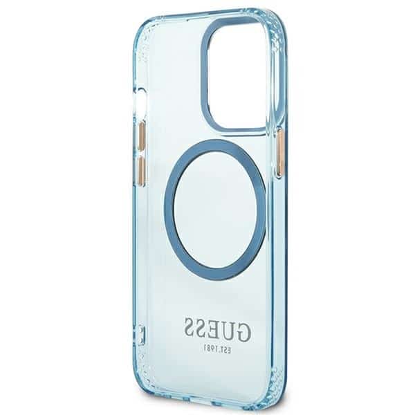 Guess Gold Outline Translucent MagSafe - θήκη για Apple iPhone 13 / Pro - Μπλε - Image 7