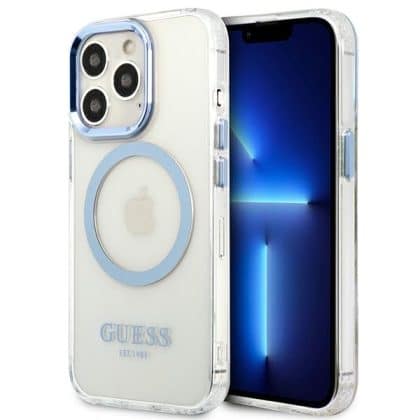 Guess Metal Outline MagSafe - θήκη για Apple iPhone 13 Pro / - Μπλε