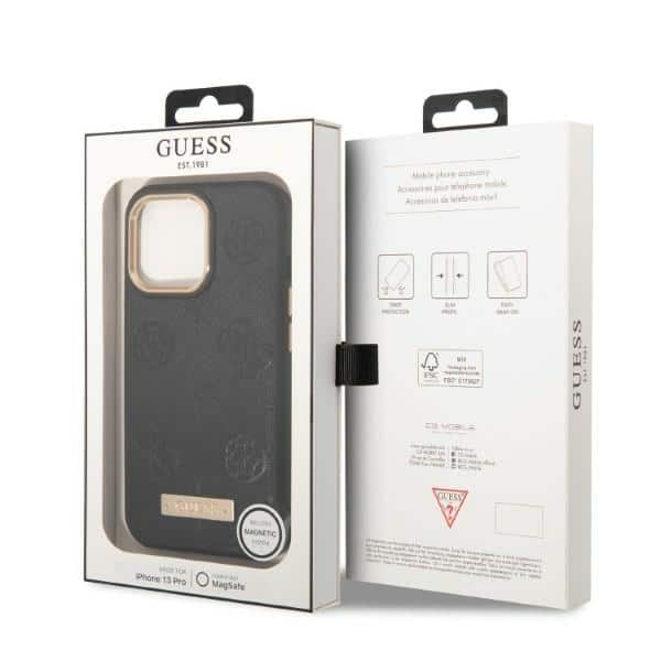 Guess Peony Logo Plate MagSafe - θήκη για Apple iPhone 13 Pro / - Μαύρο - Image 8