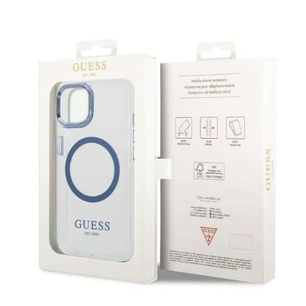 Guess Metal Outline Magsafe - θήκη για Apple iPhone 14 Plus / 15 - Διάφανο - Image 8