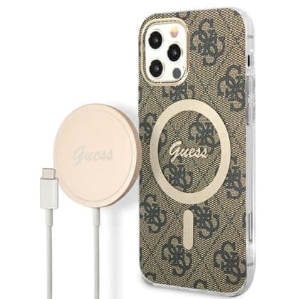 Guess Guess 4G Print - θήκη για Apple iPhone 12 / Pro - Καφέ