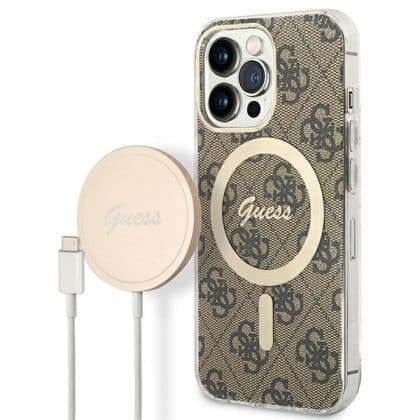 Guess Print MagSafe - θήκη για Apple iPhone 13 Pro - Καφέ