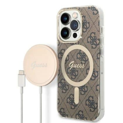 Guess Guess 4G Print - θήκη για Apple iPhone 14 Pro Max - Καφέ