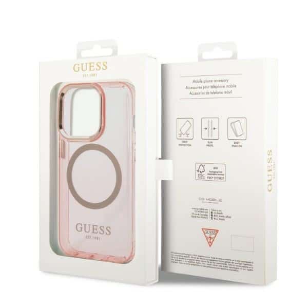 Guess Translucent - θήκη για Apple iPhone 14 Pro - Ροζ - Image 8