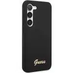 Guess Silicone Vintage Gold Logo - θήκη για Samsung Galaxy S23 - Μαύρο - Image 4