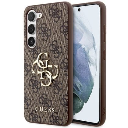 Guess Big Metal Logo - θήκη για Samsung Galaxy S23 - Καφέ