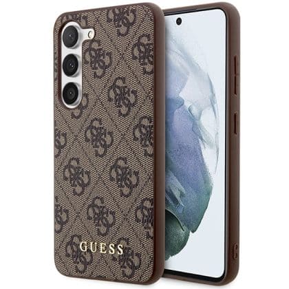 Guess 4G Metal Gold Logo - θήκη για Samsung Galaxy S23 - Καφέ