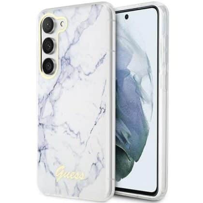 Guess Marble - θήκη για Samsung Galaxy S23 - Λευκό