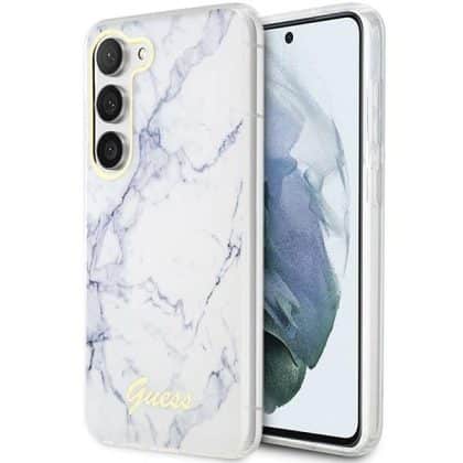 Guess Marble - θήκη για Samsung Galaxy S23+ - Λευκό